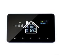 Minhe Controlador de temperatura con control remoto de aplicación y pantalla táctil de 4 3 pulgadas, soporta Celsius y Fahrenheit, seis ajustes programables diariamente, función de seguridad de