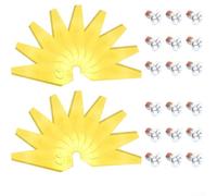 Minhe Corte de acero inoxidable para cuchillas de 1,00 mm para Bosch IndFOR para robot Ego Cortacésped Larga vida útil resistente a la intemperie (18 piezas de oro)