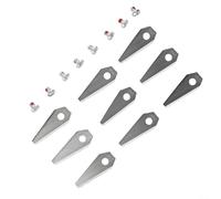 Minhe Corte de acero inoxidable para cuchillas de 1,00 mm para Bosch IndFOR para robot Ego cortacésped larga vida útil resistente a la intemperie (9 piezas plateadas)