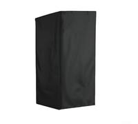 Minhe Cubierta resistente para casa de gato 420D, parte delantera enrollable impermeable con ajuste de cordón, escudo negro resistente a la intemperie para casas de mascotas al aire libre (63,5 x 63,5