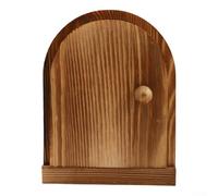 Minhe Cubierta rústica de madera para interruptor de puerta de hadas para casa de campo moderna escandinava y estilo casero (A)