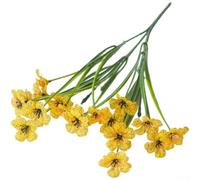 Minhe Flores artificiales violetas de 36 cm hechas de plástico para exteriores, jardín, patio, decoración interior, artesanía moldeada por inyección para un efecto realista (amarillo)