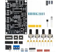 Minhe ICL8038 Kit de generador de señal de función, onda triangular cuadrada sinusoidal de 5Hz-400kHz, proyecto de electrónica de bricolaje, tablero FR4 y caja acrílica, pruebas de laboratorio (A)