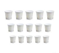 Minhe Juego de 15 macetas de riego automático con depósitos de gran capacidad para una entrega constante de humedad a las plantas (blanco)