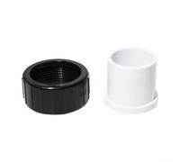 Minhe Kit de conector de filtro de piscina ABS de 1.5 pulgadas 350157, repuesto de unión a prueba de fugas para sistemas de bomba Hayward Partes de piscina (blanco y negro)