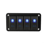 Minhe Panel de interruptor basculante de diversas aplicaciones con mecanismo SPST fiable y controles iluminados para mejorar la experiencia del usuario (4 bits)