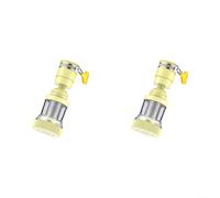 Minhe Paquete de 2 filtros de grifo para purificación instantánea, elimina sedimentos óxido y fluoruro, compatible con grifos de un solo agujero y doble lavabo, fácil de instalar, acero inoxidable