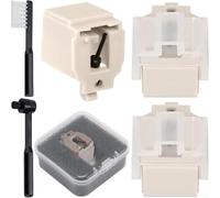 Minhe Paquete de 3 agujas de repuesto ATN3600L para tocadiscos Audio-Technica AT-LP60X/AT-LP60 Series con punta cónica de 0.6 mil y voladizo de fibra de carbono, color blanco