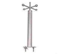 Minhe Percha para pájaros de acero inoxidable con bola giratoria, poste de pie de 25 cm para moler garras, juguete ajustable para loros para jaula de pájaros medianos y grandes (B)