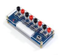 Minhe Placa adaptadora de fuente de alimentación ATX XH-M229 con carcasa, módulo de terminal de salida de 4 grupos para PC de escritorio, unidad de control de interruptor compacto, caja azul
