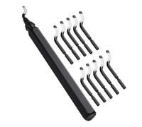 Minhe RB1000 Barra raspadora de mango de aluminio de metal completo con 10 cuchillas BS1018/BS101 Juego de herramientas de corte de mango de desbarbado de sujeción rápida (RB1000 X BS1010)