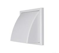 Minhe Rejilla de ventilación de pared exterior de ABS con válvula de control de flujo de aire integrada, compatible con conductos de 100 mm/125 mm/150 mm, resistente a la intemperie para cocina