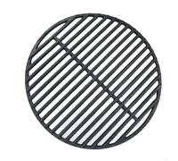 Minhe Rejilla redonda de hierro fundido de 45,7 cm para barbacoa de gas de carbón, pieza de repuesto para barbacoa al aire libre, accesorio negro (malla de rejilla de 35 cm)