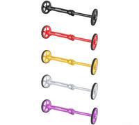 Minhe Rueda fácil de aluminio y barra de extensión para bicicletas plegables que soportan Brompton para 3Sixty Smooth Rolling Funcionalidad (negro)