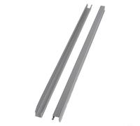 Minhe Sistema de riel de puerta corredera de aleación de aluminio, carga de 60 kg, polea giratoria suave, accesorios de guía superior e inferior para puertas plegables, armario, mejoras para el hogar
