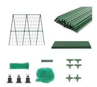 Minhe Sistema modular de enrejado de metal para plantas de tomate, pepino y vid que apoya el crecimiento vertical y almacenamiento eficiente del espacio (80 x 80 cm)