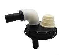 Minhe Tapa de tanque IBC de 163 mm con conector rápido de 25 mm para almacenamiento de agua, barriles de lluvia, riego de jardín, cierre de tapa de plástico PP negro con sello de filtro de ventilación