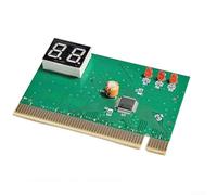 Minhe Tarjeta de diagnóstico PCI/ISA de 2 dígitos con pantalla LED de código POST, revisión de código de error y alarma audible, compatible con herramientas de reparación y prueba de PC de escritorio