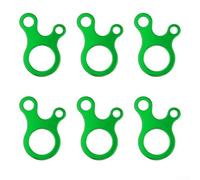 Minhe Tienda de campaña de 3 agujeros, ajustador de línea de aluminio, hebilla de cuerda de viento ligera para camping, senderismo, botón de caracol tensor rápido, paquete de 6 (verde)
