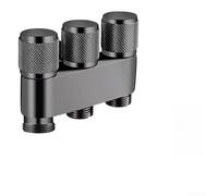 Minhe Válvula de ángulo triple desviador de agua de cobre de 1 entrada y 3 salidas divisor con controles individuales para lavandería, perfil compacto compatible con conexiones roscadas estándar (G)
