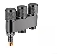 Minhe Válvula de ángulo triple desviador de agua de cobre, divisor de 1 entrada y 3 salidas con controles individuales para lavandería, perfil compacto compatible con conexiones roscadas estándar (I)