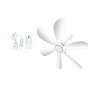 Minhe Ventilador de techo USB de 6 aspas con control remoto, 4 opciones de viento para camping, tomar el sol, dormitorios, tiendas de campaña y movimiento de aire interior (B)