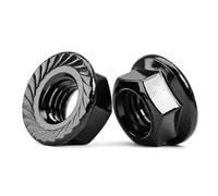 MINHER M12-1,75 Tuercas Hexagona de Brida, Acero Inoxidable 304 Óxido Negro, DIN 6923 (20 Piezas)