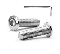 MINHER M5 x 30mm 20Pcs Cabeza plana Tornillos de cabeza hueca hexagonal Pernos,Pernos para muebles, Acero inoxidable A2 V2A,Rosca completa (con Llaves Allen)