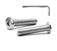 MINHER M5 x 40mm 10Pcs Cabeza plana Tornillos de cabeza hueca hexagonal Pernos,Pernos para muebles, Acero inoxidable A2 V2A,Rosca completa (con Llaves Allen)