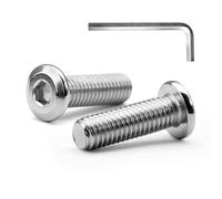 MINHER M8 x 25mm 10Pcs Cabeza plana Tornillos de cabeza hueca hexagonal Pernos,Pernos para muebles, Acero inoxidable A2 V2A,Rosca completa (con Llaves Allen)