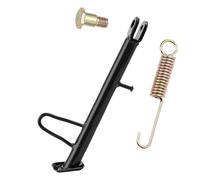 Minho Soporte para motocicleta, estand lateral para moto de cross en material de hierro, viene con resorte y tornillos de hardware, longitud total de 24 cm, color negro