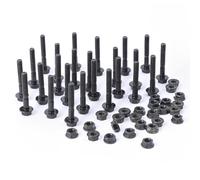 Minho Tornillos de cabeza de brida M6-1.0 x 40 mm en material de acero al carbono, tornillos hexagonales de brida vienen con tuercas de brida, acabado de óxido negro, rosca parcial, 25 juegos