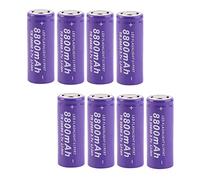 MINHUANG Batería Recargable De Iones De Litio De 3,7 V, 8800 Mah, Batería De Respaldo De Alto Rendimiento con Protección Múltiple, para Linterna LED, Altavoz, Auriculares Bluetooth, 8 Unidades