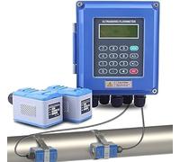 MINHUIJIHUI Medidor de Flujo de Agua Ultrasónico, Caudalímetro Digital con Sensor de Abrazadera DN15-6000 mm, Instalación Externa Fácil Pantalla, LCD Precisión ±1% Bidireccional