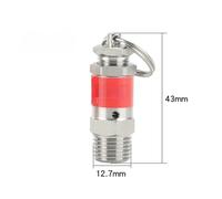 Mini 1/8" 1/4" BSPT Male 0.5-10 Bar 304 Stainless Steel 04 Stainless Sanitary Spring Pressure Relief Safety Valve Air Compressor(0.2mpa 2Bar)