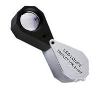 Mini 10X Jeweler Loupe Magnifier + 6 LED Light, 21mm Lens (10 X + 6 Luces led)