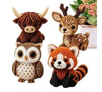 Mini 3D Beaded Animal DIY Kit - 4-Piece Bead Embroidery Craft Set | Beginne
