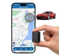 Mini 4G Localizador GPS para Coche con Tarjeta SIM, 1500mAh Batería 60 Días de Espera Rastreador GPS, Seguimiento en Vivo a Través de App, Geofencing, Alertas de Movimiento, Historial de 6 Meses