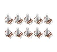Mini A500 K bajo eléctrico Potenciómetros de guitarra interruptor de audio tono eje 18 mm Pack de 10