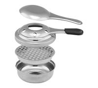 Mini acero inoxidable para alcohol: cocción de alcohol de acero inoxidable, quemador de fondue portátil para fondue, mini accesorios pasra quemadores de alcohsol: calentador de alimentos, picnic, moch