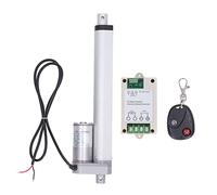 Mini Actuador Eléctrico Lineal 750N 200mm 12V Blanco para Pista de Robótica domótica (Actuador con controlador de control remoto)
