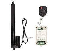 Mini actuador eléctrico lineal para movimiento de motor, pista exterior, robótica, automatización del hogar, 1000 N, 250 mm, 12 V, negro (Actuador con controlador de control remoto)