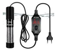 Mini Acuario Calefacción, 50 W Mini Acuario, Calentador de Acuario con Luz de Control, Calefacción de inmersión para Acuarios, Temperatura Einsatellbar con Termostato Regulador Calefactor para Tanques