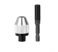Mini adaptador de portabrocas para amoladora eléctrica con vástago hexagonal de cambio rápido de 6 35 mm para brocas de hasta 1/4 pulgadas de diámetro, sujeción segura