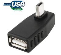 Mini Adaptador USB Macho A USB 2.0 AF con Ángulo De 90 Grado(90 Degree Right Angled)