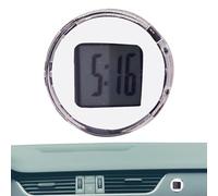 Mini Adhesive Car Clock - Stick On Digital Vent Watch For Dashboard & Boat, Small Electronic Time Display With Water-Resistant ABS Shell | Automotive Interior Decoration For All Vehicles