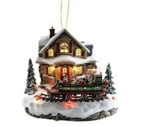 Mini adorno de casa de cuento de hadas de Navidad acrílico - Adornos de Navidad 2D para caramelo, galletas, adornos de casa para árbol de Navidad, decoración de árbol de Navidad, divertido fantasía de