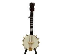 Mini Adornos Musicales Banjo En Miniatura Réplica Mini Banjo Instrumento Musical Modelo Ornamento Decoración Del Hogar (Color : 10cm)