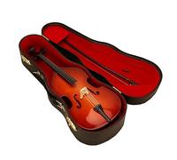 Mini Adornos Musicales Mini Contrabajo Con Soporte, Modelo De Instrumentos Musicales De Madera En Miniatura, Adornos, Regalos De Decoración (Color : 10cm)