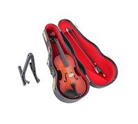 Mini Adornos Musicales Mini Violín Modelo Miniatura Violín Réplica Decoración Pantalla Pequeños Adornos Con Estuche De Soporte (Color : 12cm)